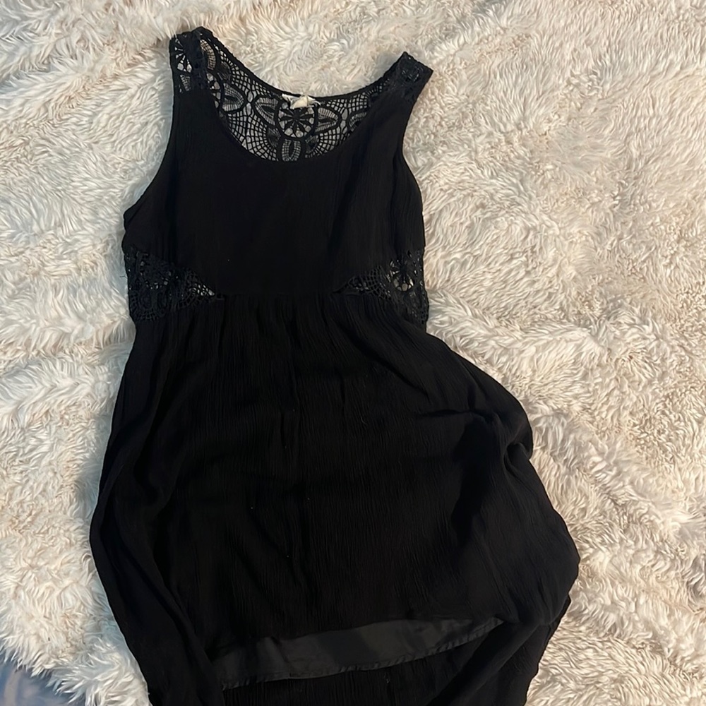 High low black dress
